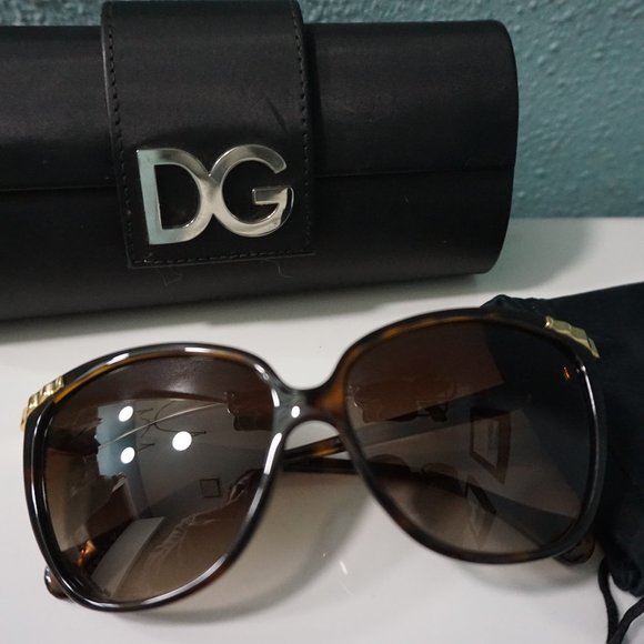 DG  DOLCE & GABBANA DD 8096 502/13 HAVANA GRADIENT SUNGLASSES  Cat Eye Tortoise - Picture 1 of 4